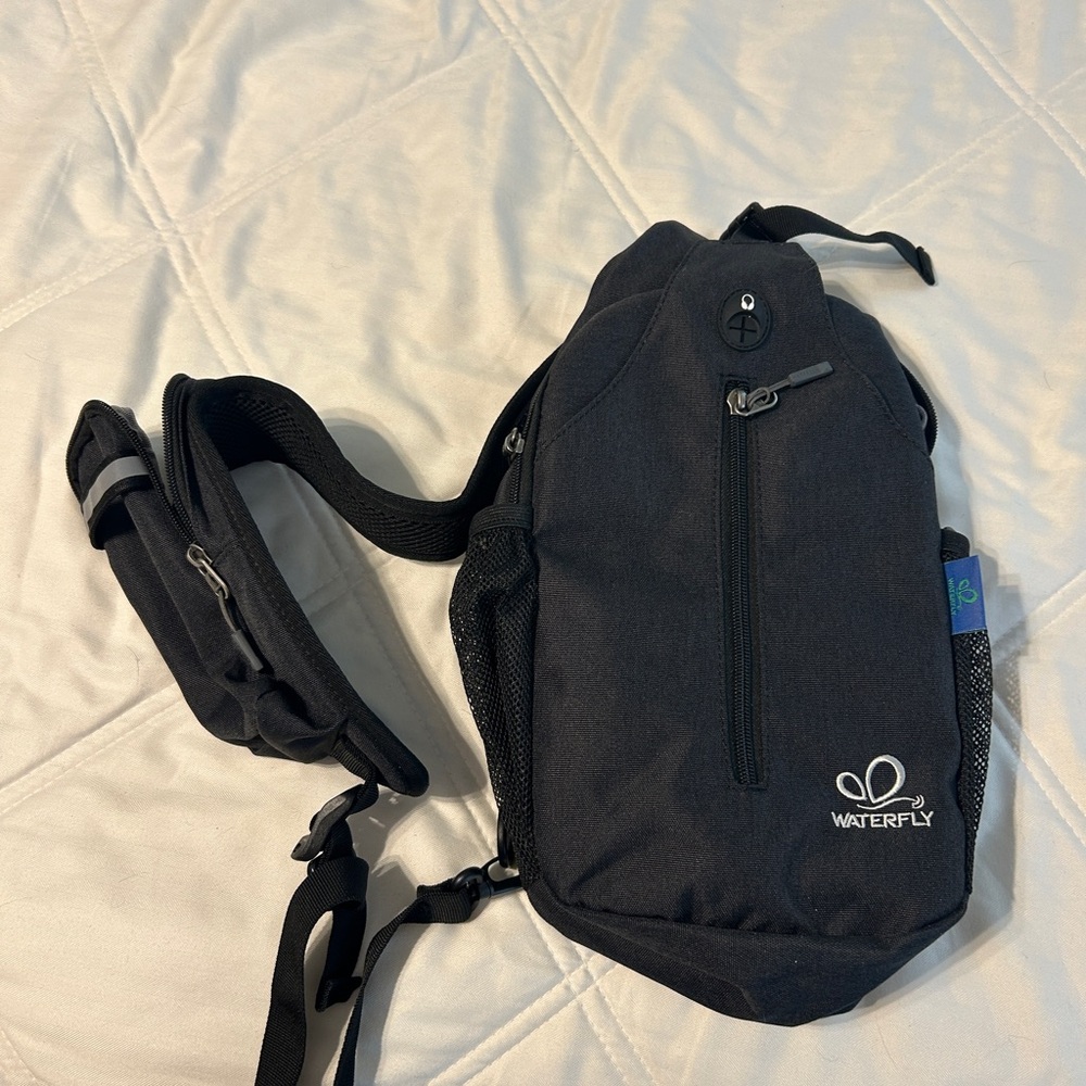 WATERFLY Crossbody Sling Travel Hiking Back Daypack